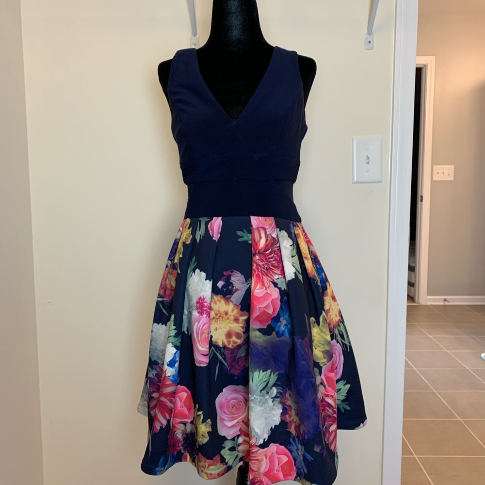 Xscape Navy Mini Dress